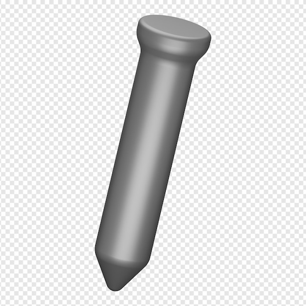 PSD 3d isolierte darstellung des nagelsymbols psd