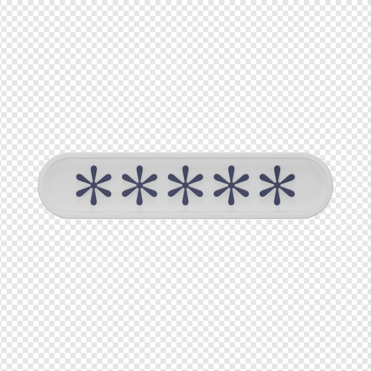 PSD 3d isolierte darstellung des passwortsymbols psd
