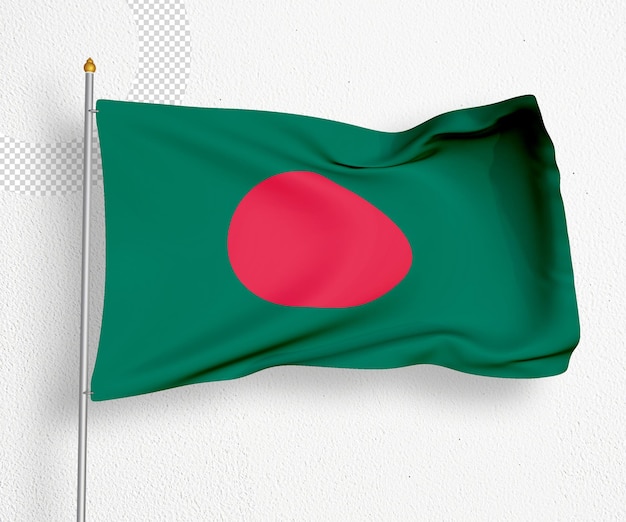 PSD 3d isolierte flagge von bangladesch