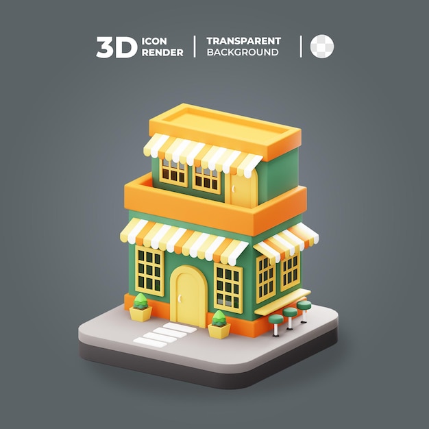 3D-Isometrische gemütliche Fabrik