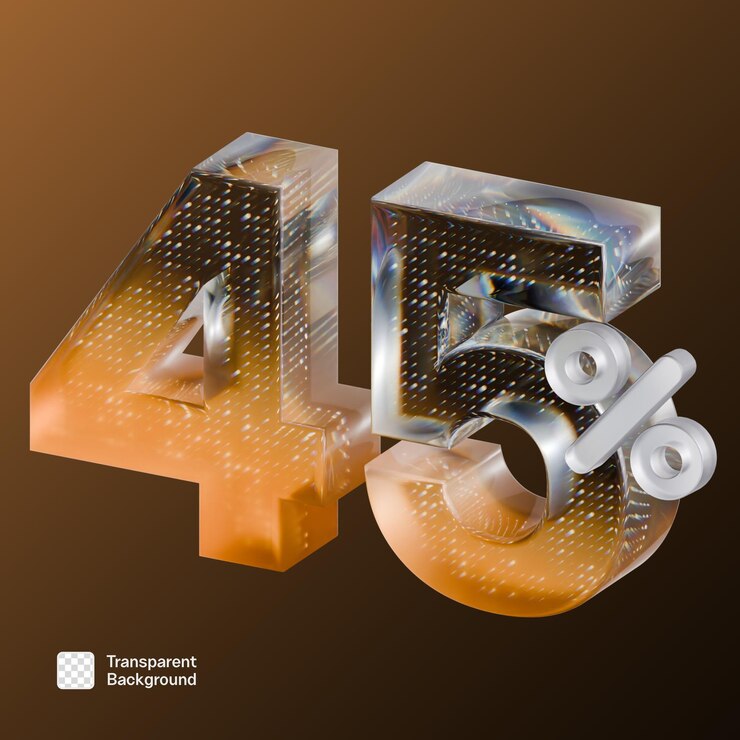 PSD 3d-isometrische prozentform png-vorlage
