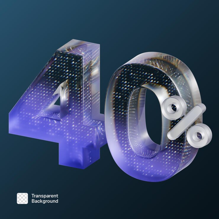 PSD 3d-isometrische prozentform png-vorlage