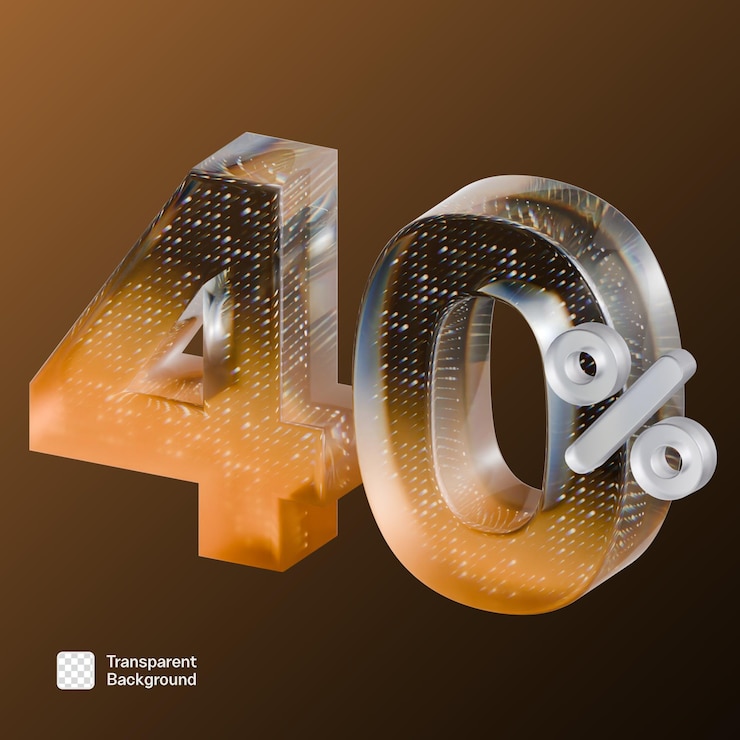 PSD 3d-isometrische prozentform png-vorlage