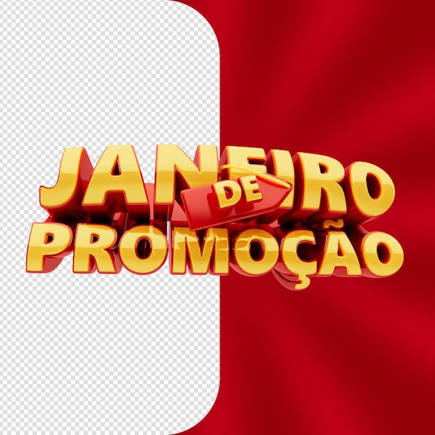 3d janeiro promoção brasil selo para composição isolada