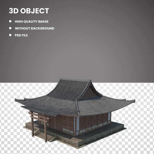 PSD 3d japanisches gebäude