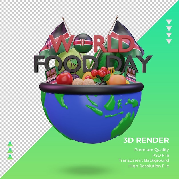 PSD 3d journée mondiale de l'alimentation au kenya rendu vue de face