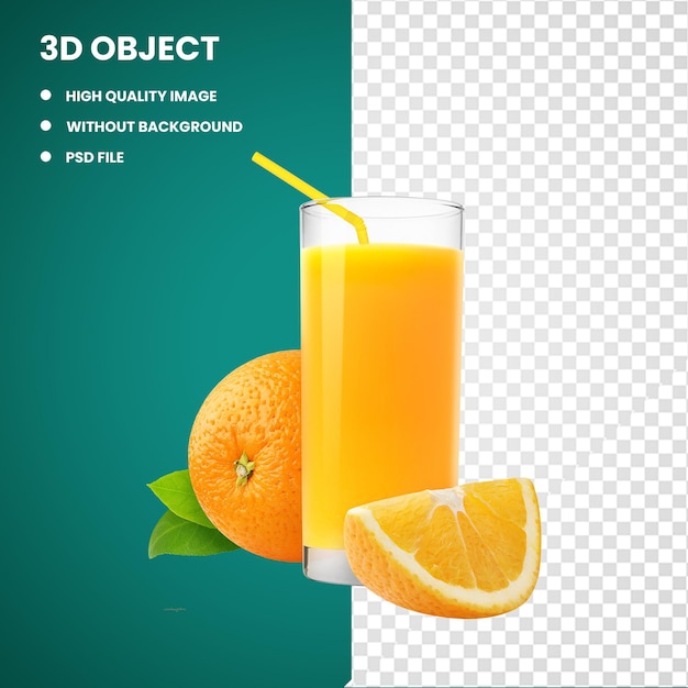 3d jus d'orange boisson d'orange jus de boisson gazeuse d'orange