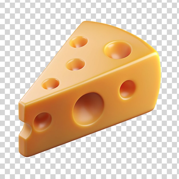 PSD 3d-käse, isoliert auf durchsichtigem hintergrund
