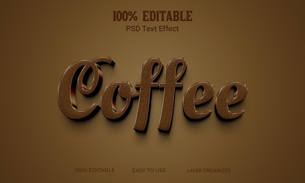 3D-Kaffee-Texteffekt