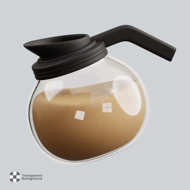 3D-Kaffeekanne-Illustration