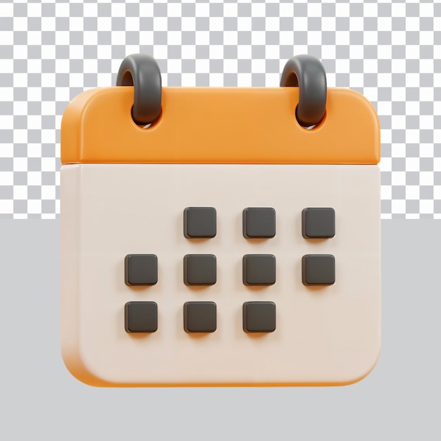 3D-Kalender-Symbol isoliert