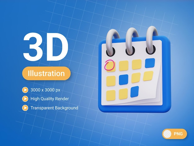 3D-Kalender-Symbol