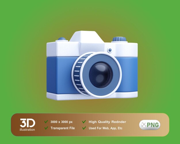 3D-Kamera 3D-Illustration Reisen