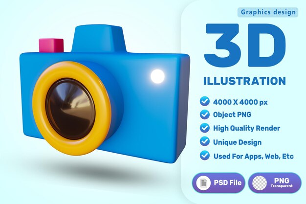 3D-Kamera-Render-Symbol