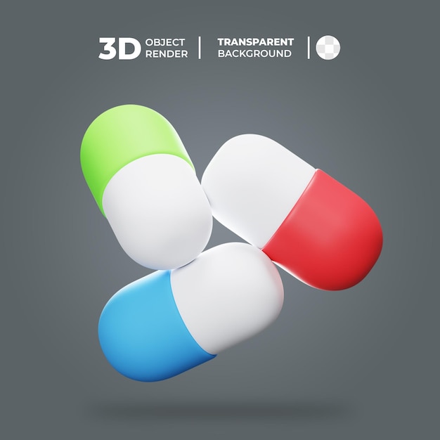 PSD 3d-kapsel-medizin-ikone