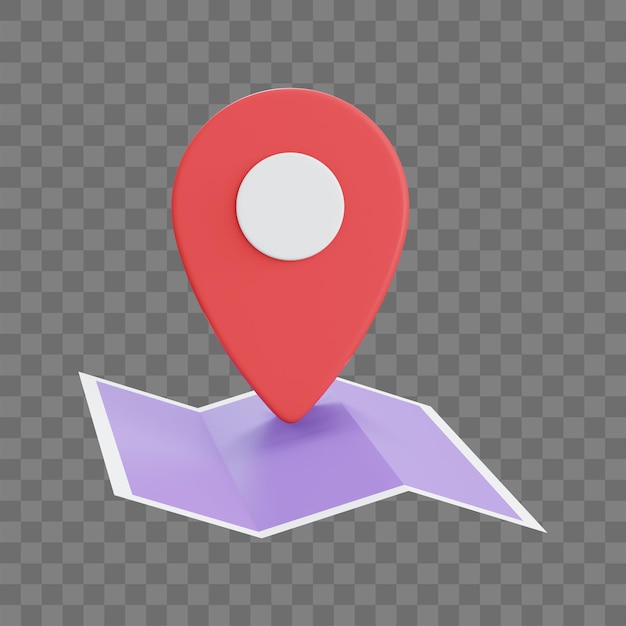 3D-Karte und Pin-Standort