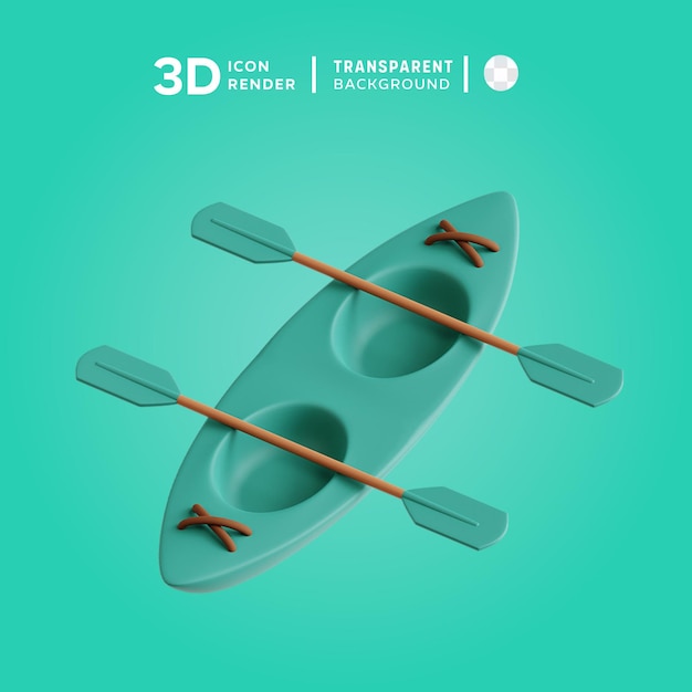 PSD 3d-kayak-icon-illustration