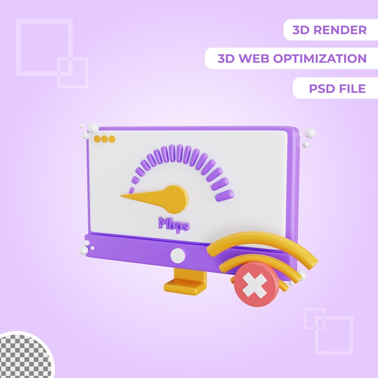 PSD 3d kein verbindungssymbol isolierte objektillustration