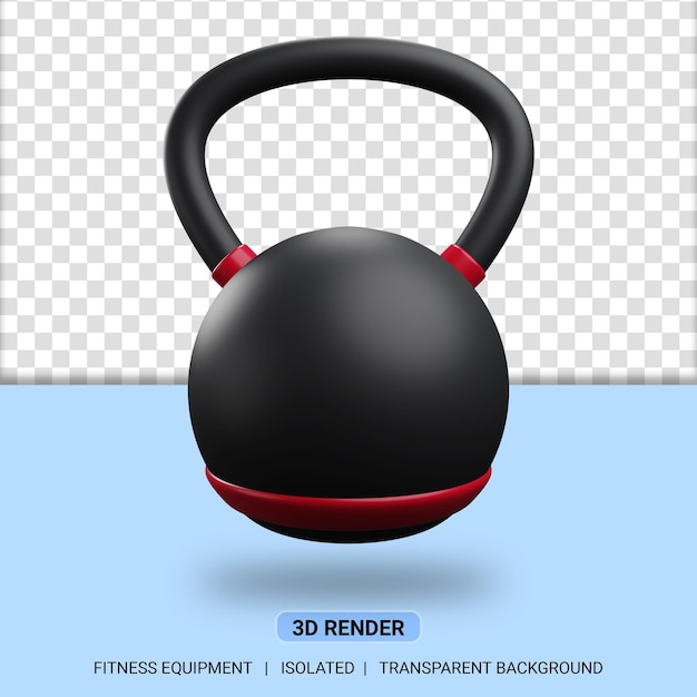 3D Kettlebell Illustration Fitnessgeräte mit transparentem Hintergrund