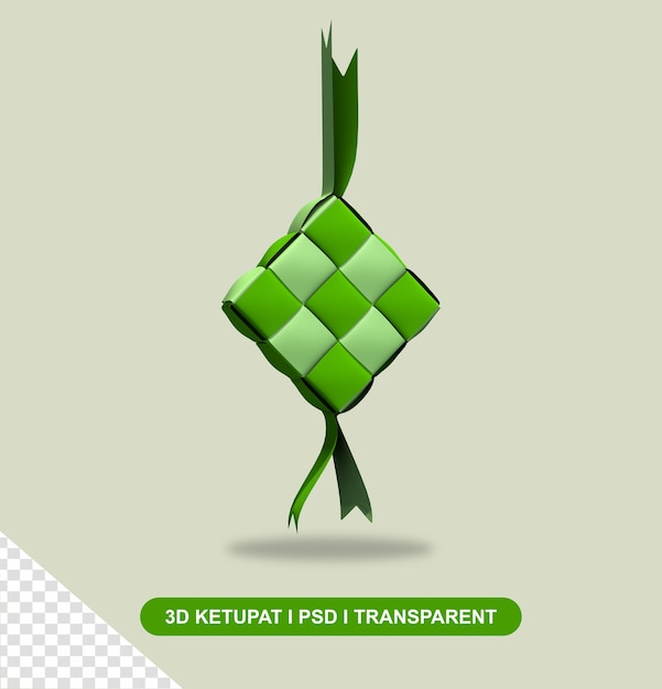 3D-Ketupat traditionelle indonesische Ramadan-Kultur