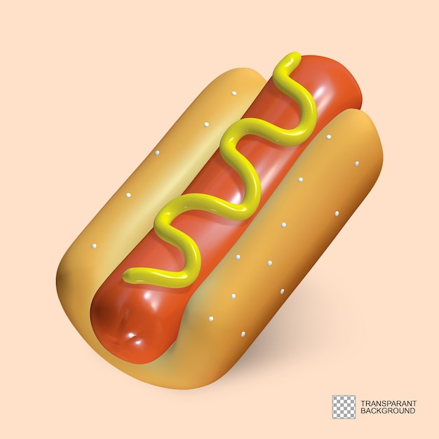 3d köstliche hotdogs