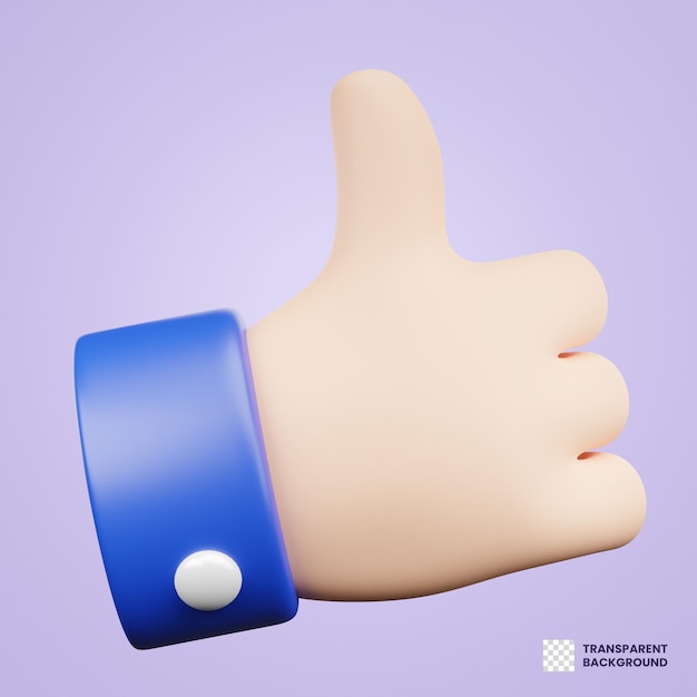 3D-Kommunikation Werbung Kundenpublikum Analyse Symbol wie Social Thumb Up Media Success