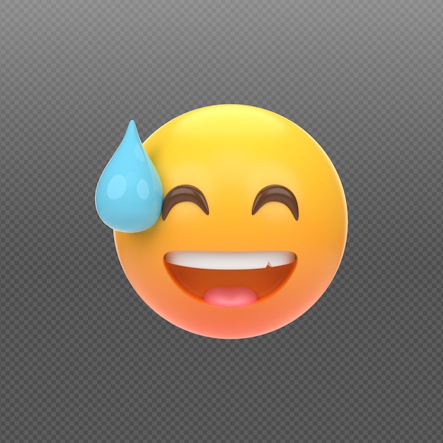 3D-Konzept-Rendering von Emoticons