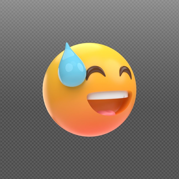 3D-Konzept-Rendering von Emoticons