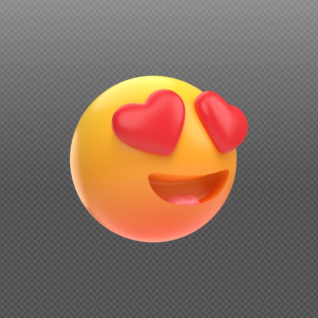 PSD 3d-konzept-rendering von emoticons