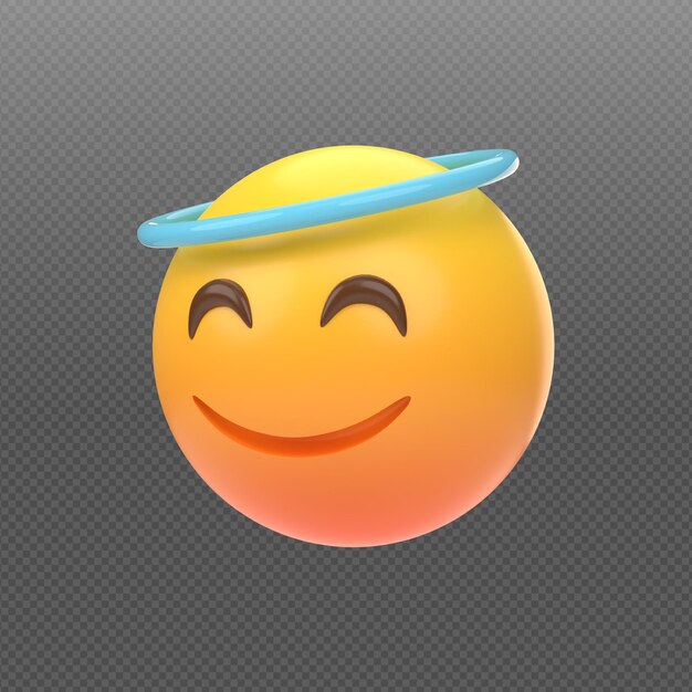 3D-Konzeptillustration von Emoji