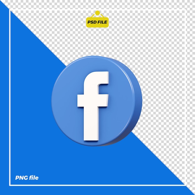 3D-Kreis-Facebook-Symbol