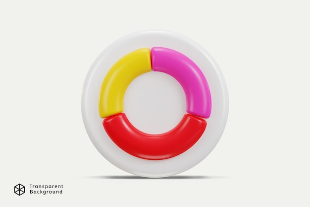 3d-kreisdiagramm kreisdiagramm über die präsentation von finanzberichten, statistiken, daten und berichten