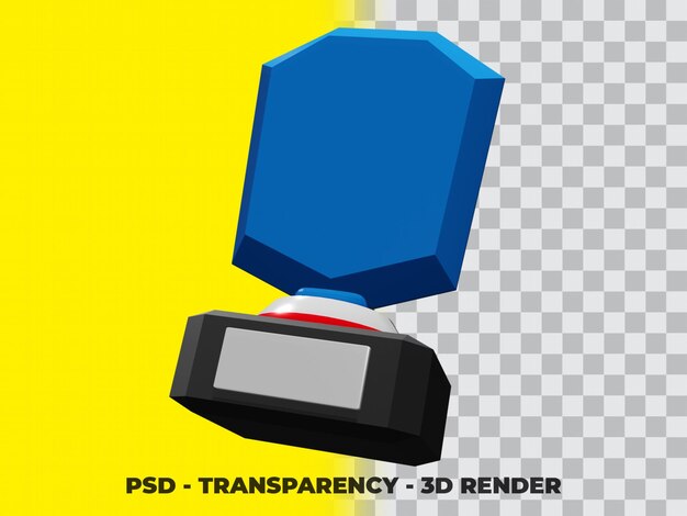 3d-kristallglas-trophäe mit transparenz-rendering-modellierung premium psd