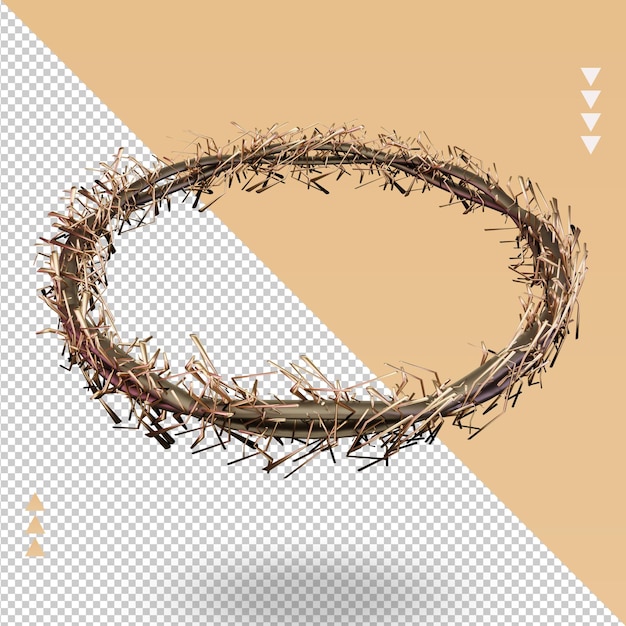 3D-Krone-Ostern-Symbol-Rendering Ansicht von oben