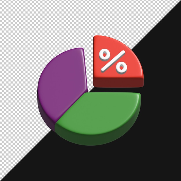 3D-Kuchendiagramm-Infografik
