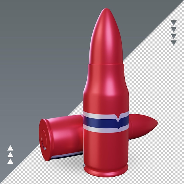 PSD 3d-kugel norwegen-flagge, die die rechte ansicht wiedergibt