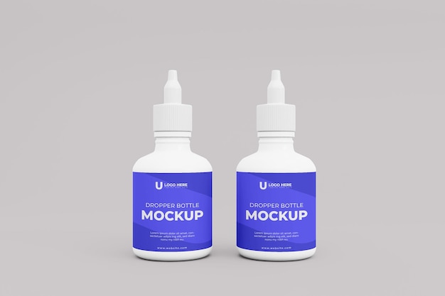 3D-Kunststoff-Glasprodukt-Mockup-Design