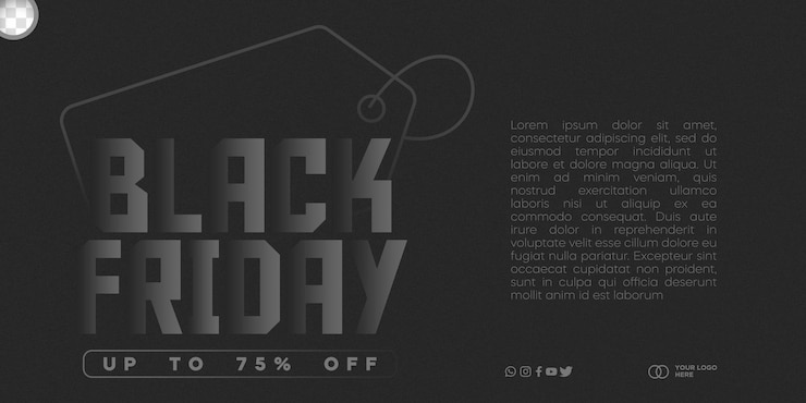 PSD 3d-label black friday für social-media-kompositionen von werbekampagnen