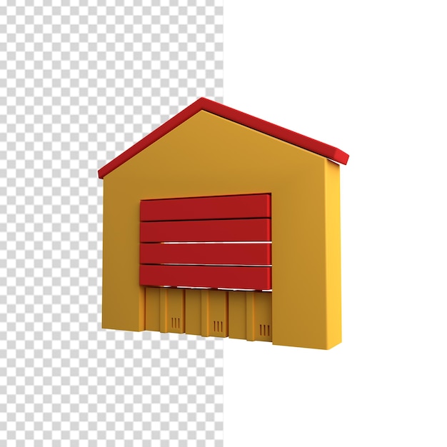 3D-Lagerabbildung. 3D-Lagersymbol. 3D-Logistiksymbol.