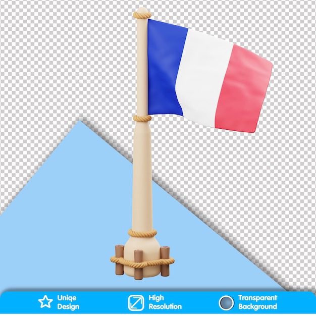 PSD 3d-landesflagge frankreich-flagge