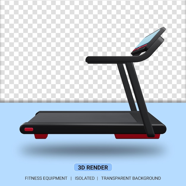 3d-laufband illustration fitnessgeräte mit transparentem hintergrund