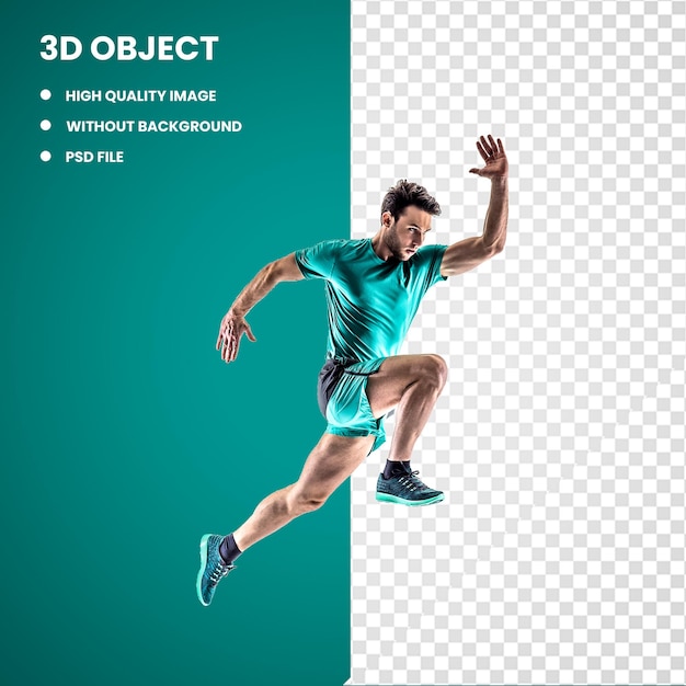 PSD 3d-laufgrafik joggen