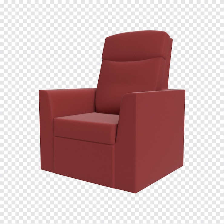 PSD 3d lawson chair side front view elegant luxury sofa