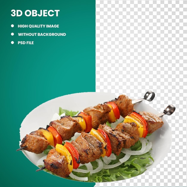 PSD 3d-lebensmittel yakitori