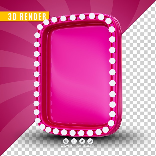 3d led painel für composition premium psd