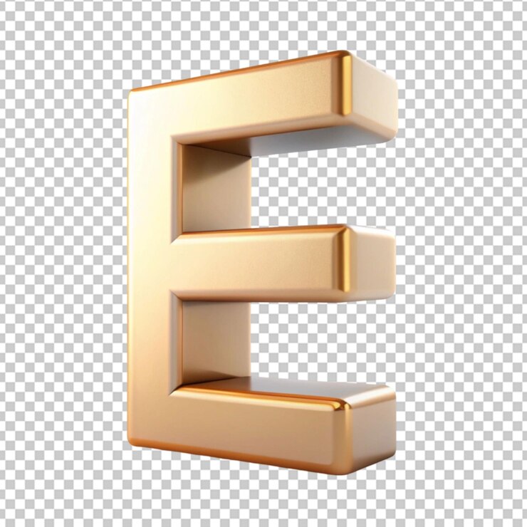 PSD 3d letra del alfabeto inglés