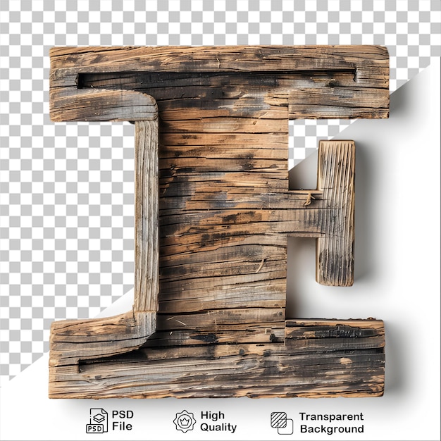 3d letra de madeira e alfabeto png isolado em fundo transparente