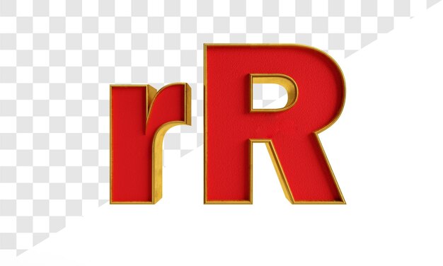 3D letra R