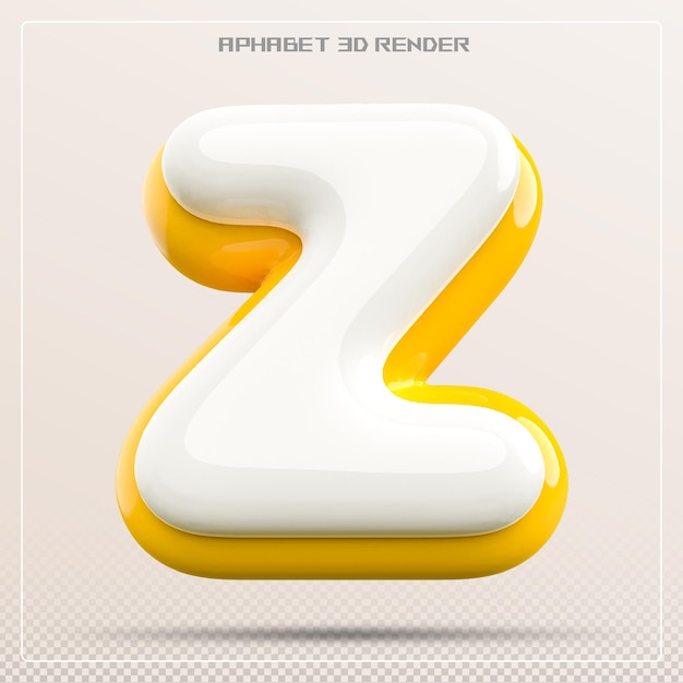 3d letra Z fuente blanca