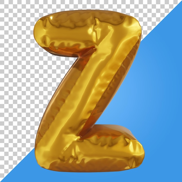 PSD 3d lettre z ballon doré